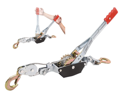 Cable winch tool in use