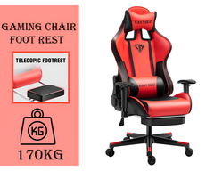 Gaming Chair – Ergonomic Reclining Gaming Chair with Footrest