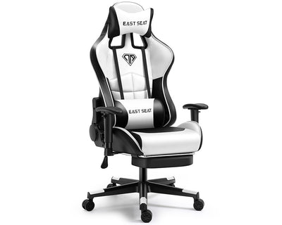 Gaming Chair with Headrest Footrest and Lumbar Support