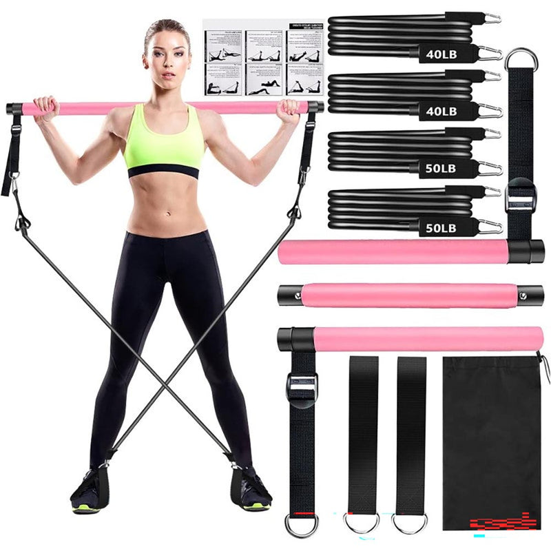 Pilates Stick Bar with Resistance Bands
