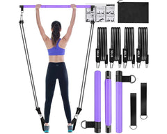 Pilates Stick Bar with Resistance Bands
