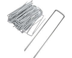 100pcs Weed Mat Pins Galvanised Garden Landscape Staples