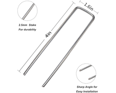 100pcs Weed Mat Pins Galvanised Garden Landscape Staples