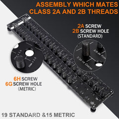 Thread Checker 28 Nut and Bolt Thread Checker Industrial Grade Bolt Size and Thread Identifier Gauge