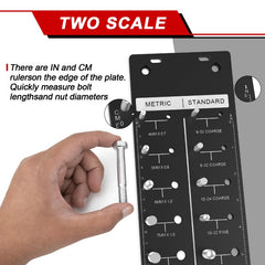 Thread Checker 28 Nut and Bolt Thread Checker Industrial Grade Bolt Size and Thread Identifier Gauge