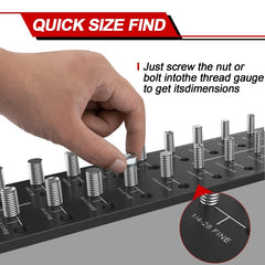 Thread Checker 28 Nut and Bolt Thread Checker Industrial Grade Bolt Size and Thread Identifier Gauge