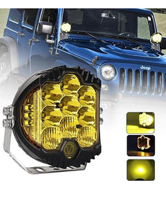 7 Inch Amber Yellow LED Work Light Bar Side Shooter Off Road Driving Light