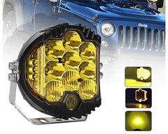 7 Inch Amber Yellow LED Work Light Bar Side Shooter Off Road Driving Light