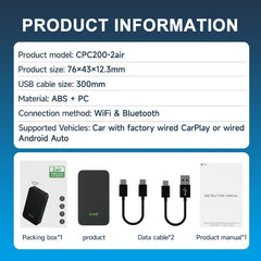 CarlinKit 5.0 Wireless Apple CarPlay & Wireless Android Auto Adapter