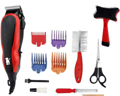 Pet hair clipper with brush