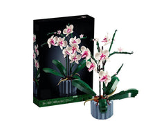 Flower Orchid Building Blocks 608 Piece - Orchid Artificial Flower Set