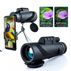 80X100 Monocular Telescope with Smartphone Holder