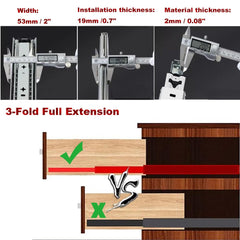 1100mm Drawer Slides Runner