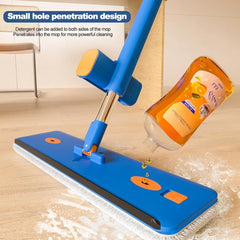 Large Flat Mop Home Cleaning Adjustable Cleaning Mop