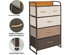 Tallboy Chest Drawer 5 Drawer