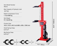 4.5T Hydraulic Auto Coil Strut Spring Compressor Adjustable Height