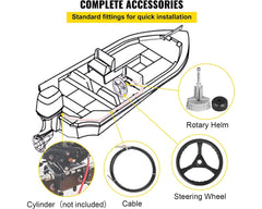 Boat Steering System Kit