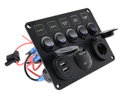 5 Gang Rocker Switch Panel