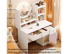 Dressing Table with Mirror and Stool