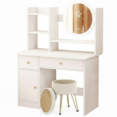 Dressing Table with Mirror and Stool