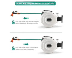 20M Retractable Garden Water Hose Reel