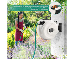 20M Retractable Garden Water Hose Reel