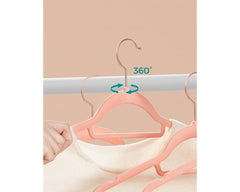 Kids Baby Velvet Coat Hangers Rose Pink (Set of 50)
