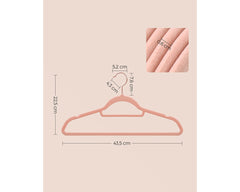 Kids Baby Velvet Coat Hangers Rose Pink (Set of 50)