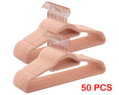Kids Baby Velvet Coat Hangers Rose Pink (Set of 50)