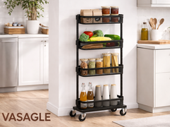 Multi tier kitchen storage cart