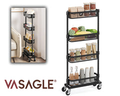 Narrow kitchen storage trolley