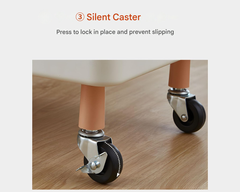 Utility Rolling Cart 2 Tiers Multi-Function Utility Rolling Cart