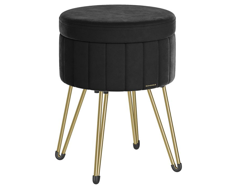 SONGMICS Small Vanity Stool Chair with Storage
