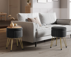 SONGMICS Small Vanity Stool Chair with Storage