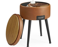 Easy to clean PU leather ottoman