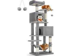 Light grey cat tree perch