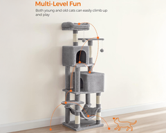 Cat Tree House with Scratching Posts
