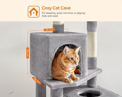 Cat Tree House with Scratching Posts