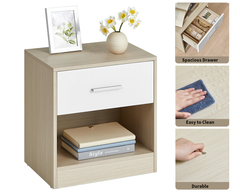 VASAGLE Bedside Table with Drawers