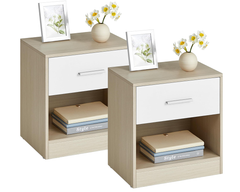 VASAGLE Bedside Table with Drawers
