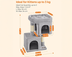 Cat Tree House with Scratching Posts