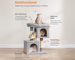 Cat Tree House with Scratching Posts