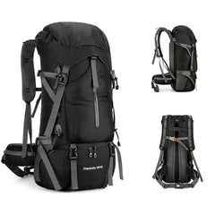 Black hiking backpack 70L