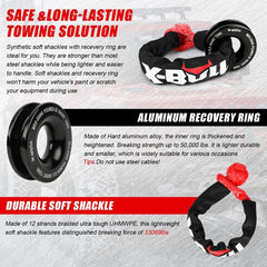 X-BULL Recovery Ring Soft Shackle Kit