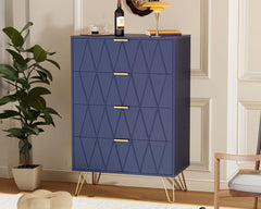 Tallboy Chest of Drawers - 4 Drawers (Navy)