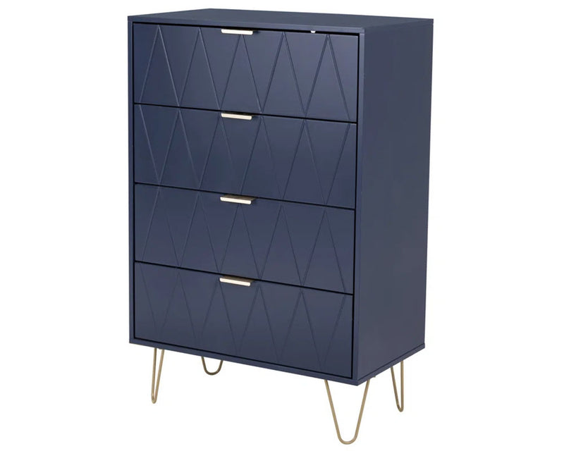 Tallboy Chest of Drawers - 4 Drawers (Navy)