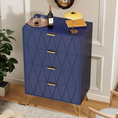 Tallboy Chest of Drawers - 4 Drawers (Navy)