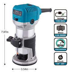 Electric Wood Router for Woodworking with Router Bit