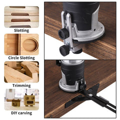 Electric Wood Router for Woodworking with Router Bit