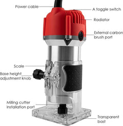 Wood Router Tool with Woodworking Bit